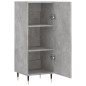 vidaXL Aparador de madera contrachapada gris hormigón 34,5x34x90 cm vidaXL Aparador de madera contrachapada gris hormigón 34,5x34x90 cm