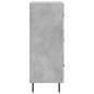 vidaXL Aparador de madera contrachapada gris hormigón 34,5x34x90 cm