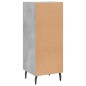 vidaXL Aparador de madera contrachapada gris hormigón 34,5x34x90 cm