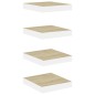 vidaXL Estante flotante pared 4 uds MDF roble y blanco 23x23,5x3,8 cm vidaXL Estante flotante pared 4 uds MDF roble y blanco 23x23,5x3,8 cm
