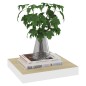 vidaXL Estante flotante pared 4 uds MDF roble y blanco 23x23,5x3,8 cm vidaXL Estante flotante pared 4 uds MDF roble y blanco 23x23,5x3,8 cm