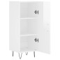 vidaXL Aparador de madera contrachapada blanco brillante 34,5x34x90 cm vidaXL Aparador de madera contrachapada blanco brillante 34,5x34x90 cm