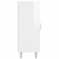 vidaXL Aparador de madera contrachapada blanco brillante 34,5x34x90 cm vidaXL Aparador de madera contrachapada blanco brillante 34,5x34x90 cm