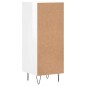 vidaXL Aparador de madera contrachapada blanco brillante 34,5x34x90 cm vidaXL Aparador de madera contrachapada blanco brillante 34,5x34x90 cm