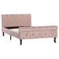 vidaXL Estructura de cama de terciopelo rosa 100x200 cm vidaXL Estructura de cama de terciopelo rosa 100x200 cm