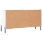 vidaXL Banco zapatero madera de ingeniería blanco brillo 102x35x55 cm vidaXL Banco zapatero madera de ingeniería blanco brillo 102x35x55 cm