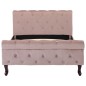 vidaXL Estructura de cama de terciopelo rosa 100x200 cm vidaXL Estructura de cama de terciopelo rosa 100x200 cm