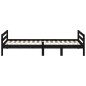 vidaXL Estructura de cama madera maciza de pino negro 90x190 cm vidaXL Estructura de cama madera maciza de pino negro 90x190 cm