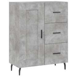 vidaXL Aparador de madera de ingeniería gris hormigón 69,5x34x90 cm