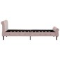 vidaXL Estructura de cama de terciopelo rosa 100x200 cm vidaXL Estructura de cama de terciopelo rosa 100x200 cm