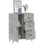 vidaXL Aparador de madera de ingeniería gris hormigón 69,5x34x90 cm vidaXL Aparador de madera de ingeniería gris hormigón 69,5x34x90 cm