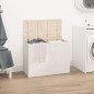 vidaXL Baúl para la colada madera maciza de pino blanco 88,5x44x66 cm vidaXL Baúl para la colada madera maciza de pino blanco 88,5x44x66 cm