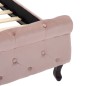 vidaXL Estructura de cama de terciopelo rosa 100x200 cm vidaXL Estructura de cama de terciopelo rosa 100x200 cm