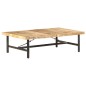 vidaXL Mesa de centro de madera maciza de mango 142x90x42 cm vidaXL Mesa de centro de madera maciza de mango 142x90x42 cm