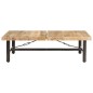 vidaXL Mesa de centro de madera maciza de mango 142x90x42 cm vidaXL Mesa de centro de madera maciza de mango 142x90x42 cm