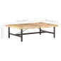 vidaXL Mesa de centro de madera maciza de mango 142x90x42 cm vidaXL Mesa de centro de madera maciza de mango 142x90x42 cm