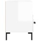 vidaXL Mueble de TV madera contrachapada blanco brillo 80x36x50 cm vidaXL Mueble de TV madera contrachapada blanco brillo 80x36x50 cm