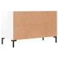 vidaXL Mueble de TV madera contrachapada blanco brillo 80x36x50 cm vidaXL Mueble de TV madera contrachapada blanco brillo 80x36x50 cm