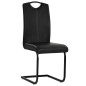 vidaXL Sillas de comedor voladizas 2 unidades cuero sintético negro vidaXL Sillas de comedor voladizas 2 unidades cuero sintético negro