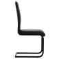 vidaXL Sillas de comedor voladizas 2 unidades cuero sintético negro vidaXL Sillas de comedor voladizas 2 unidades cuero sintético negro