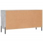 vidaXL Banco zapatero madera de ingeniería gris hormigón 102x35x55 cm
