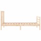vidaXL Estructura de cama con cabecero madera maciza 100x200 cm vidaXL Estructura de cama con cabecero madera maciza 100x200 cm