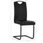 vidaXL Sillas de comedor voladizas 2 unidades cuero sintético negro vidaXL Sillas de comedor voladizas 2 unidades cuero sintético negro