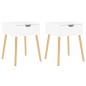 vidaXL Mesitas de noche 2 uds madera contrachapada blanco 40x40x56 cm vidaXL Mesitas de noche 2 uds madera contrachapada blanco 40x40x56 cm