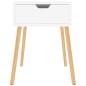 vidaXL Mesitas de noche 2 uds madera contrachapada blanco 40x40x56 cm vidaXL Mesitas de noche 2 uds madera contrachapada blanco 40x40x56 cm