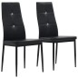 vidaXL Sillas de comedor 2 unidades cuero sintético negro vidaXL Sillas de comedor 2 unidades cuero sintético negro