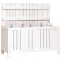 vidaXL Caja de almacenaje jardín madera de pino blanco 115x49x60 cm vidaXL Caja de almacenaje jardín madera de pino blanco 115x49x60 cm