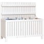 vidaXL Caja de almacenaje jardín madera de pino blanco 115x49x60 cm vidaXL Caja de almacenaje jardín madera de pino blanco 115x49x60 cm