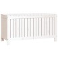 vidaXL Caja de almacenaje jardín madera de pino blanco 115x49x60 cm vidaXL Caja de almacenaje jardín madera de pino blanco 115x49x60 cm