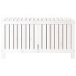 vidaXL Caja de almacenaje jardín madera de pino blanco 115x49x60 cm vidaXL Caja de almacenaje jardín madera de pino blanco 115x49x60 cm