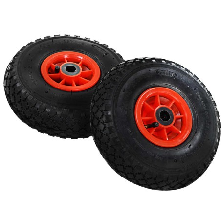 vidaXL Ruedas de carrito de sacos 2 unidades goma 3.00-4 (245x82)