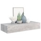 vidaXL Estante de pared con cajón 2 uds MDF gris hormigón 60x23,5x10cm