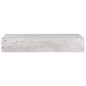 vidaXL Estante de pared con cajón 2 uds MDF gris hormigón 60x23,5x10cm