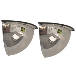 vidaXL Espejos de tráfico 2 uds cuarto combado acrílico Ø80 cm