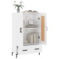 vidaXL Aparador alto madera de ingeniería blanco brillo 69,5x31x115 cm