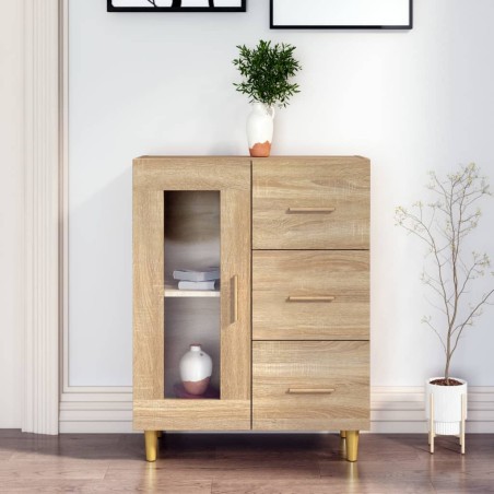 vidaXL Aparador de madera de ingeniería roble Sonoma 69,5x34x90 cm