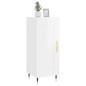 vidaXL Aparador de madera contrachapada blanco brillante 34,5x34x90 cm