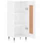 vidaXL Aparador de madera contrachapada blanco brillante 34,5x34x90 cm
