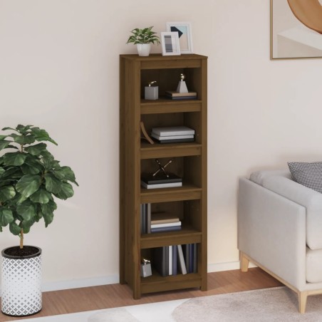 vidaXL Estantería madera maciza de pino marrón miel 50x35x154 cm