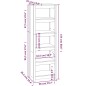 vidaXL Estantería madera maciza de pino marrón miel 50x35x154 cm vidaXL Estantería madera maciza de pino marrón miel 50x35x154 cm