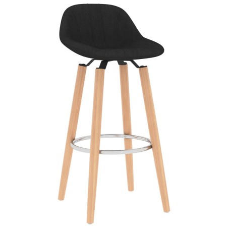 vidaXL Taburetes de cocina 2 unidades tela negro