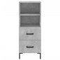 vidaXL Aparador de madera contrachapada gris hormigón 34,5x34x90 cm
