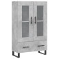 vidaXL Aparador alto madera de ingeniería gris hormigón 69,5x31x115 cm vidaXL Aparador alto madera de ingeniería gris hormigón 69,5x31x115 cm