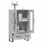 vidaXL Aparador alto madera de ingeniería gris hormigón 69,5x31x115 cm vidaXL Aparador alto madera de ingeniería gris hormigón 69,5x31x115 cm