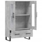 vidaXL Aparador alto madera de ingeniería gris hormigón 69,5x31x115 cm vidaXL Aparador alto madera de ingeniería gris hormigón 69,5x31x115 cm