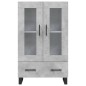 vidaXL Aparador alto madera de ingeniería gris hormigón 69,5x31x115 cm vidaXL Aparador alto madera de ingeniería gris hormigón 69,5x31x115 cm